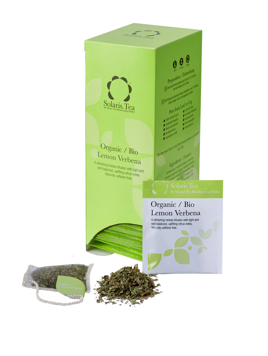 BIO Lemon Verbena 40x1,5g biologisch abbaubare, genähte Teebeutel