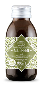 Organic Human Bio Shot - ALL GREEN mit Ingwer, Weizengras, Spirulina, Chlorella, Grünkohl, Gerstengras und Limetten - Bio & Vegan