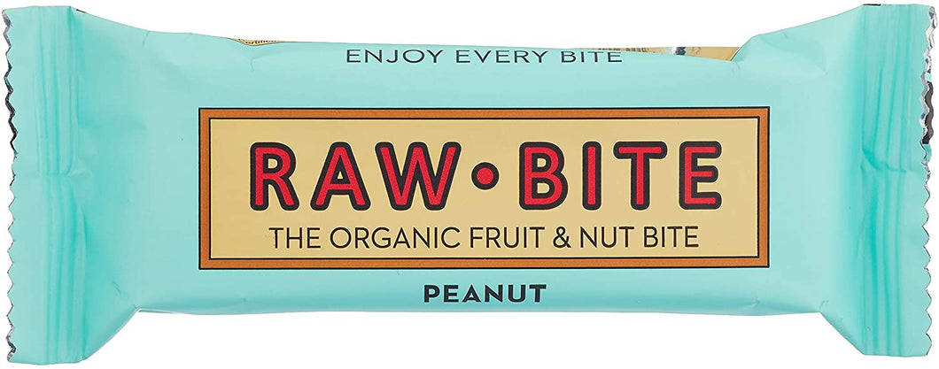 Raw Bite Bio Rohkost Riegel Peanut, 12 x 50 g