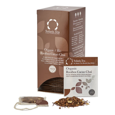 Solaris BIO Cacao Chai Tee 40x2g Packung, genähter Teebeutel, loser Tee, Teekuvert 