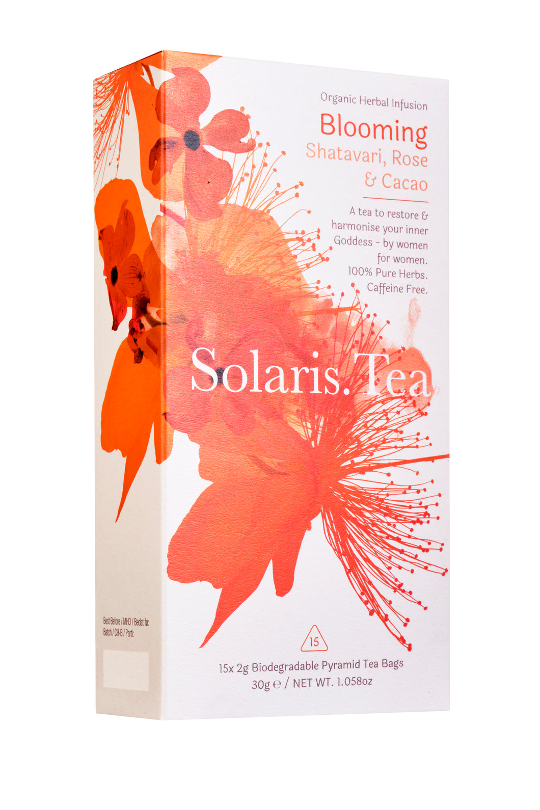 Solaris.Tea - Blooming - Restore & Harmonise | Biologisch abbaubare Pyramiden-Teebeutel, 15x2g BIO
