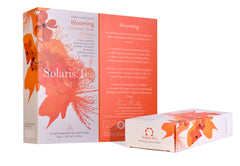 Solaris Bio Blooming Teepackung 30g, Vorderansicht, Rückansicht und liegend