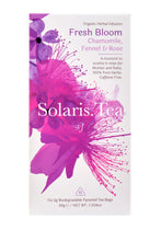 Laden Sie das Bild in den Galerie-Viewer, Solaris.Tea - Fresh Bloom - Soothe &amp; Relax | Biologisch abbaubare Pyramiden-Teebeutel, 15x2g BIO