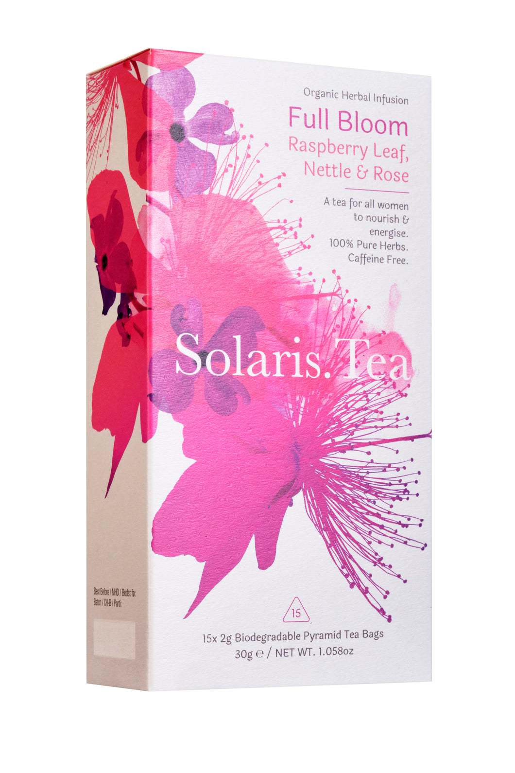 Solaris.Tea - Full Bloom - Nourish & Energise | Biologisch abbaubare Pyramiden-Teebeutel, 15x2g BIO