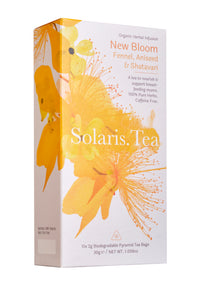 Solaris.Tea - New Bloom - Nourish & Support | Biologisch abbaubare Pyramiden- Teebeutel 15x2g BIO