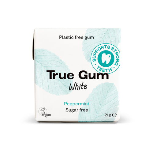 True Gum WHITE | plastikfreier Kaugummi| Biologisch Abbaubar | Vegan | 21 g