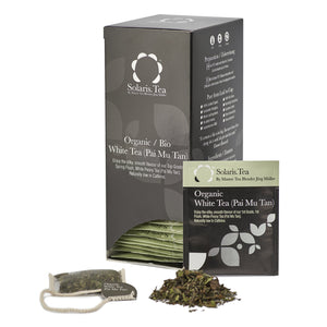 BIO Weißer Tee (Pai Mu Tan) 40x1,5g biologisch abbaubare, genähte Teebeutel