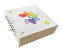 Laden Sie das Bild in den Galerie-Viewer, BE BETTER CHAKRA Collection Geschenkset - 21 biologisch abbaubare Pyramiden-Teebeutel (einzeln verpackt) BIO, 42g