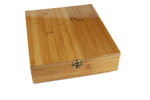 Handgemachte Bambus Geschenk Box mit 9 Sorten (45x) Bio genähte Seiden-Teebeuteln