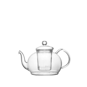 0,4L Glas Teekanne mit Deckel und Teesieb - handgefertigt