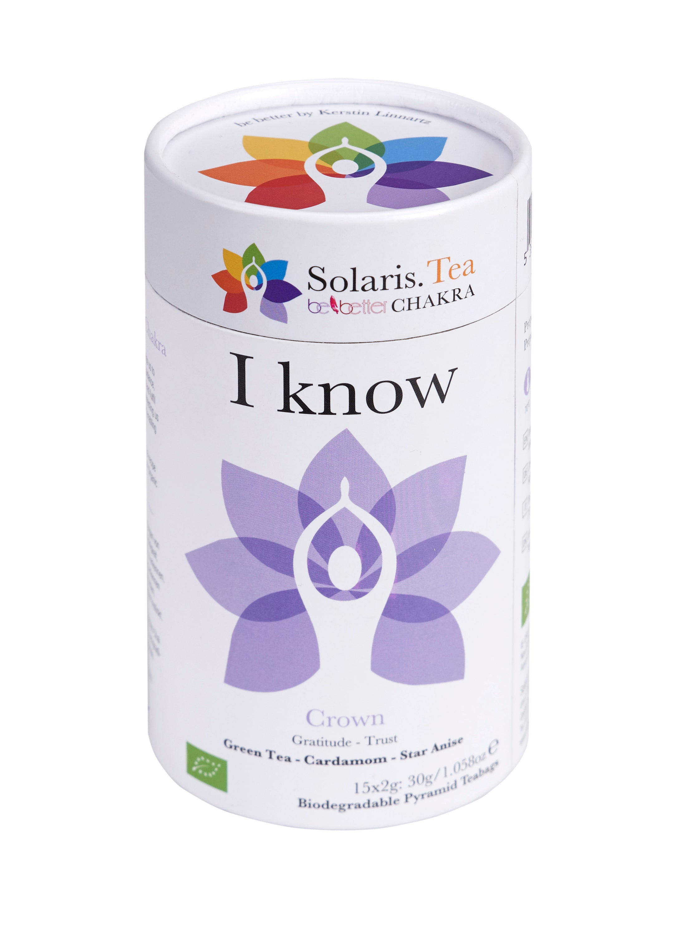 I Know – Sahasrara - Kronenchakra biologisch abbaubare Pyramiden- Teebeutel 15x2g  BIO